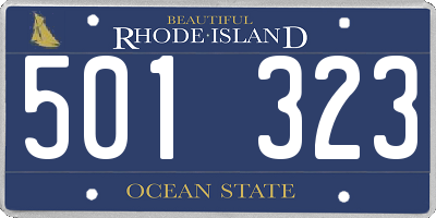 RI license plate 501323