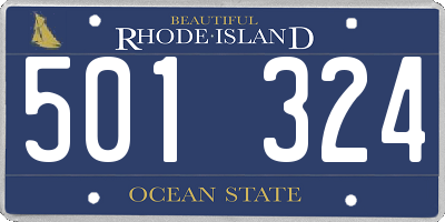RI license plate 501324