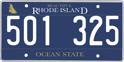 RI license plate 501325