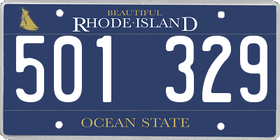 RI license plate 501329