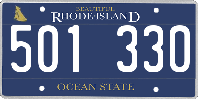 RI license plate 501330