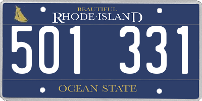 RI license plate 501331