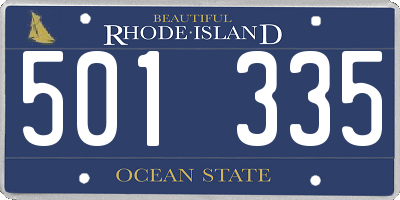 RI license plate 501335