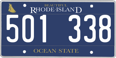 RI license plate 501338