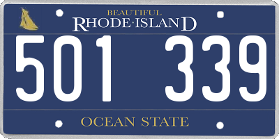 RI license plate 501339