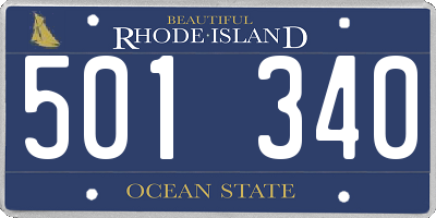 RI license plate 501340