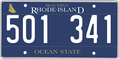 RI license plate 501341