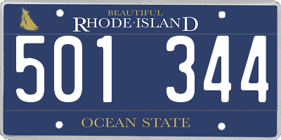 RI license plate 501344
