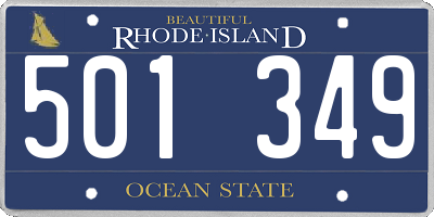 RI license plate 501349