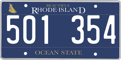 RI license plate 501354