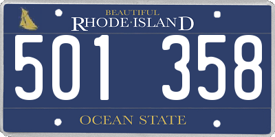 RI license plate 501358