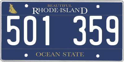 RI license plate 501359