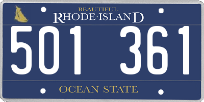 RI license plate 501361