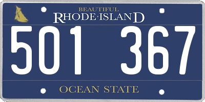 RI license plate 501367