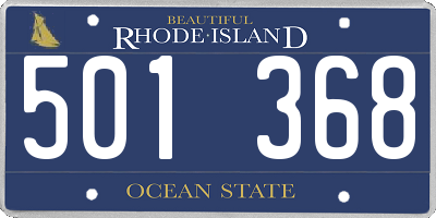 RI license plate 501368