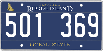 RI license plate 501369