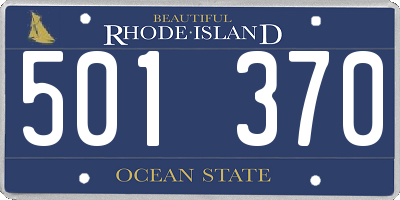 RI license plate 501370