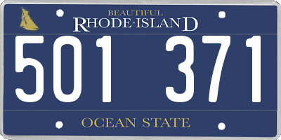 RI license plate 501371