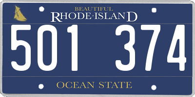 RI license plate 501374