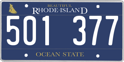 RI license plate 501377