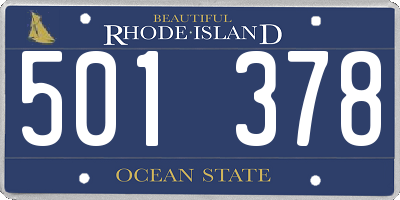 RI license plate 501378