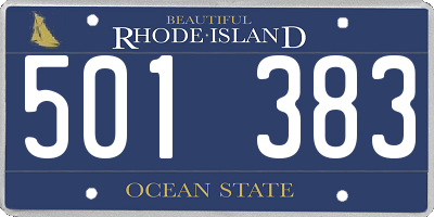 RI license plate 501383
