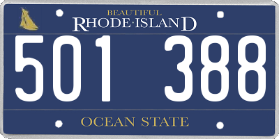 RI license plate 501388