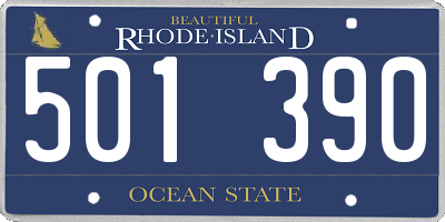 RI license plate 501390