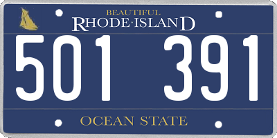 RI license plate 501391