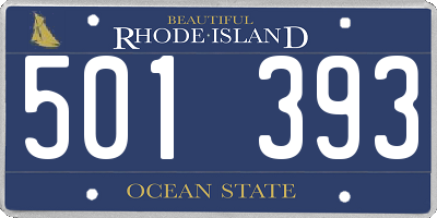 RI license plate 501393