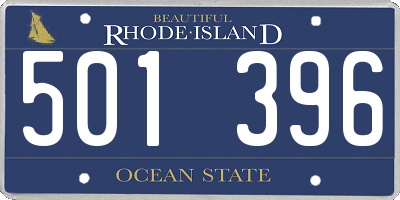 RI license plate 501396
