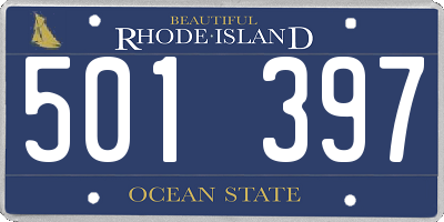 RI license plate 501397