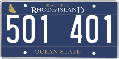 RI license plate 501401