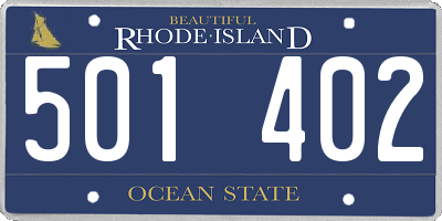 RI license plate 501402