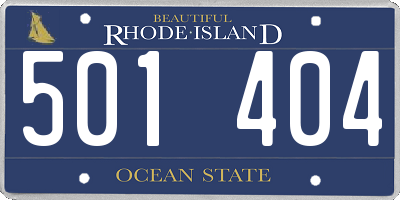 RI license plate 501404
