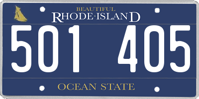 RI license plate 501405