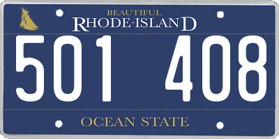 RI license plate 501408
