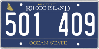 RI license plate 501409
