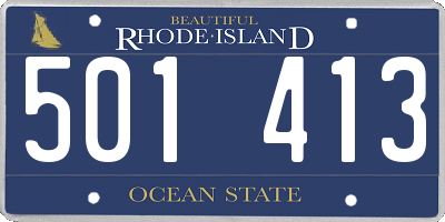 RI license plate 501413