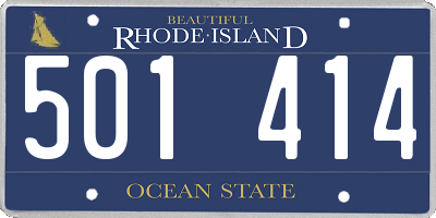 RI license plate 501414