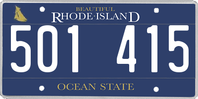 RI license plate 501415