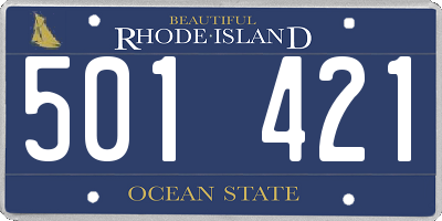 RI license plate 501421