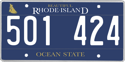 RI license plate 501424
