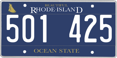 RI license plate 501425