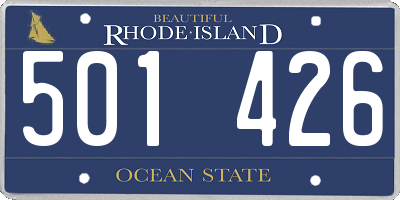 RI license plate 501426