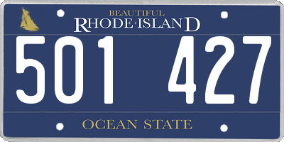 RI license plate 501427