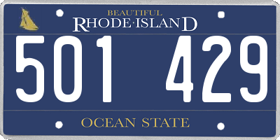 RI license plate 501429