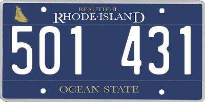 RI license plate 501431