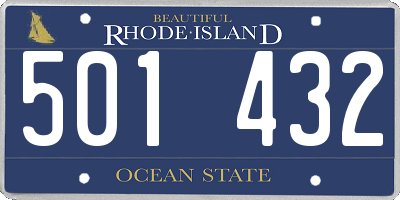 RI license plate 501432