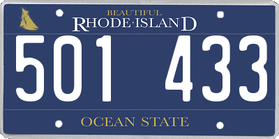 RI license plate 501433